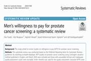 .Men’s willingness to pay for prostate cancer screening: a systematic review